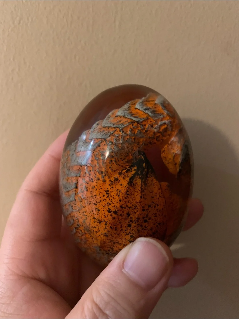 Green Dragon Resin Egg Décor for Reptile Lovers